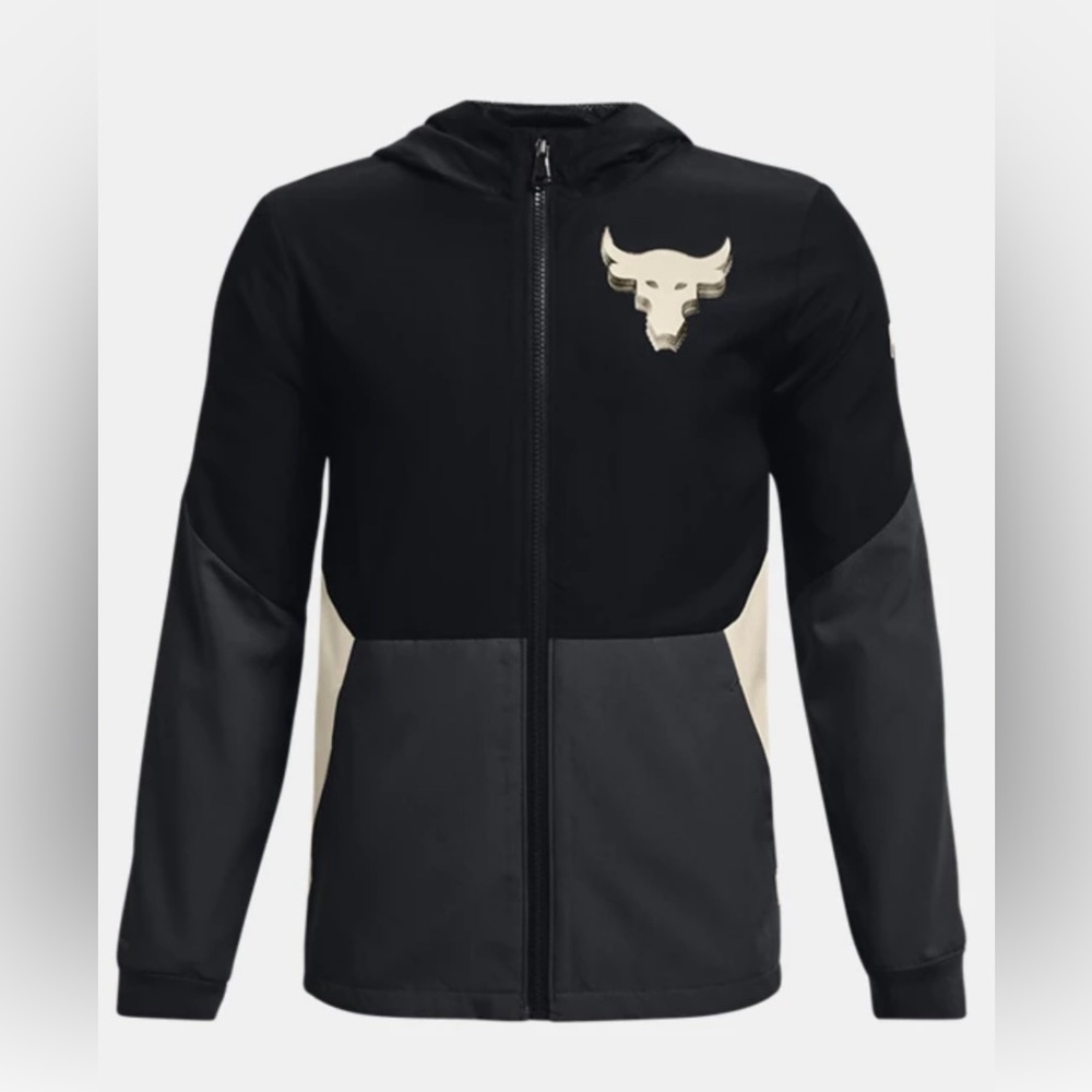 Boys' Under Armour Project Rock Brahma full zip hoodie sz M